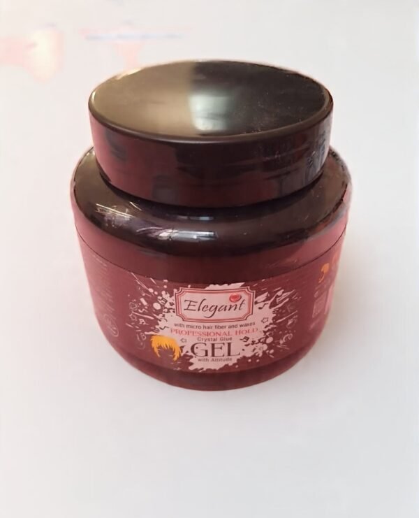 Elegant Hair Gel – Professional Hold – Crystal Glue With Micro hair Fiber & Waxes 300ml