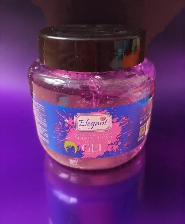 Elegant Hair Gel – Normal Hold – Crystal Glue With Micro hair Fiber & Waxes With Attitude 300ml