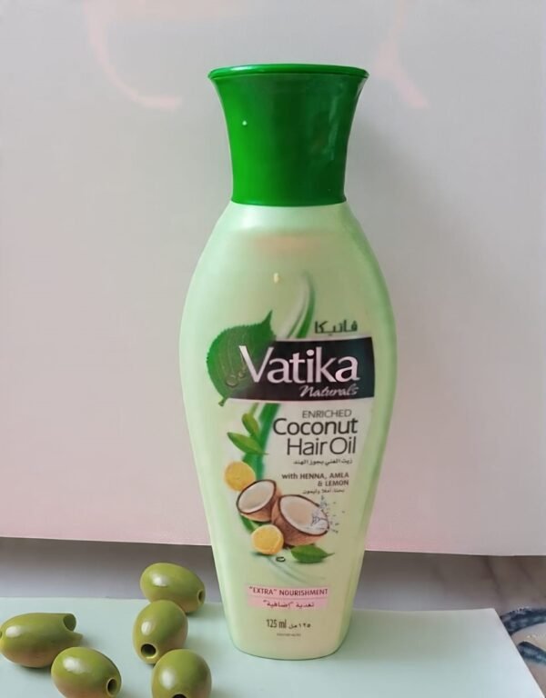 Vatika Naturals Enriched Coconut Hair Oil with Henna Amla & Lemon Extra Nourishment 125ml
