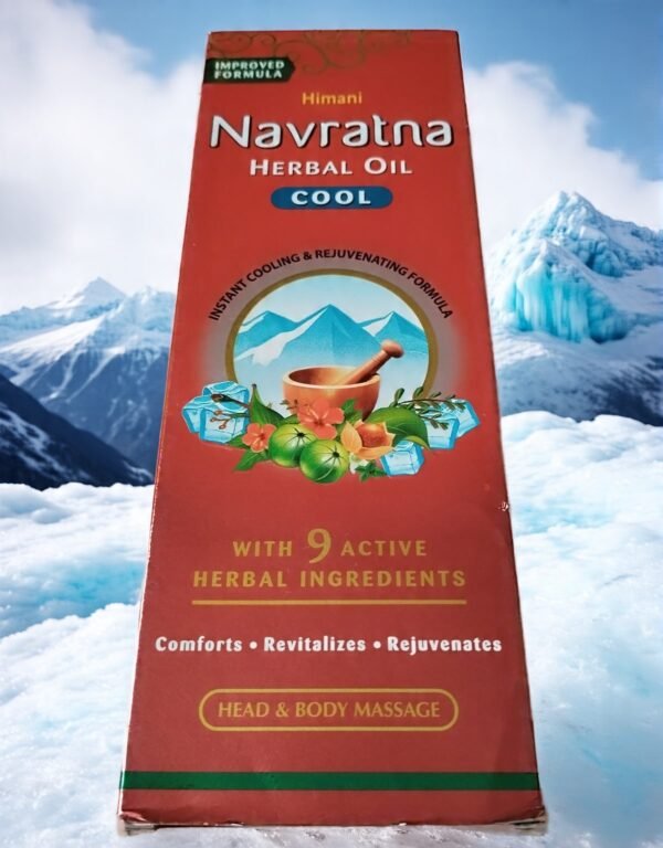 Himani Navratna Herbal Cool Oil | With 9 Active Herbal Ingredients | Relieves Stress, nourishes and conditions Hair