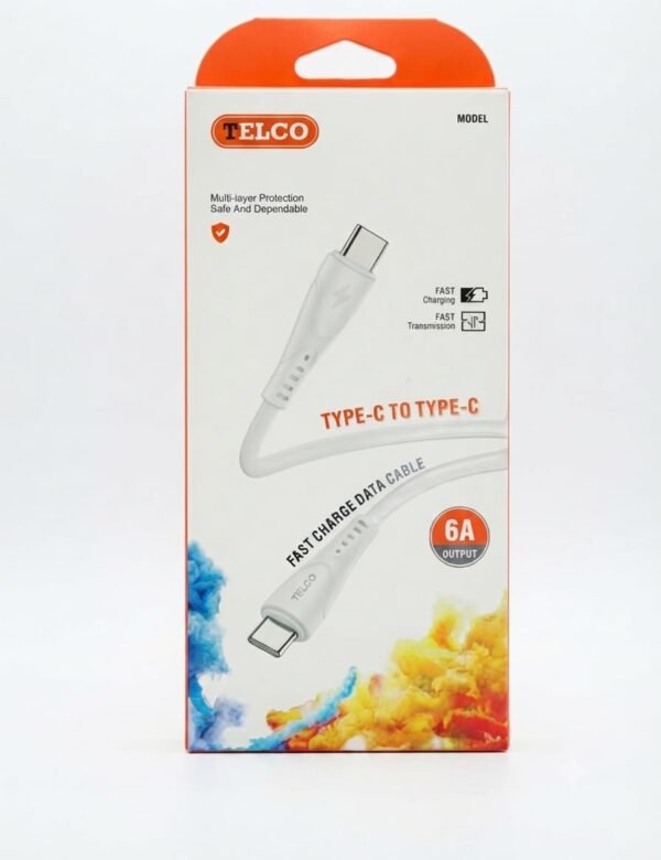 Telco Type-C to Type-C Fast Charging 6A Output